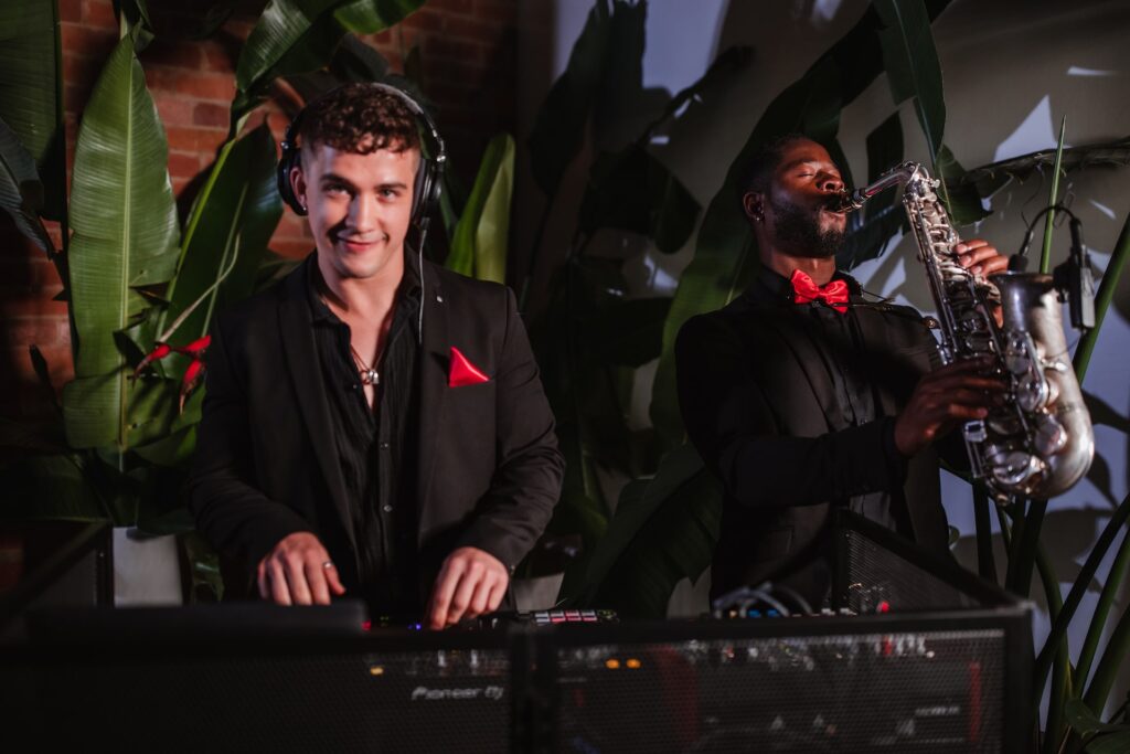 redtie djs with sax combo