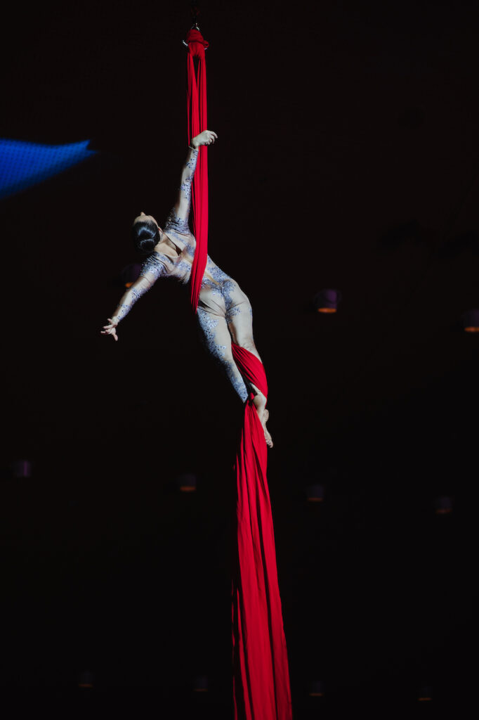 silk performer with velvet rope entertainment 1